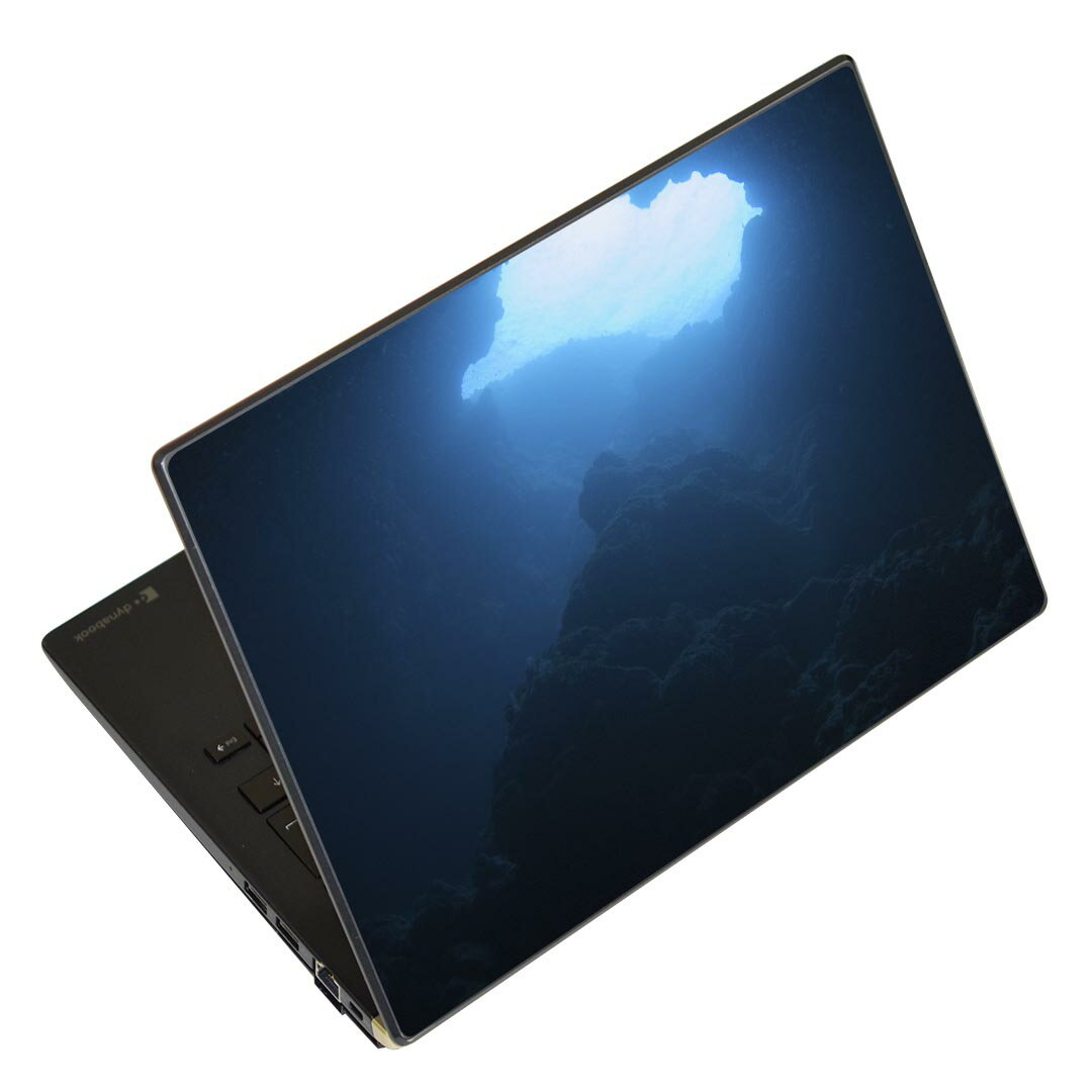 ノートパソコン スキンシール 13.3インチまで対応 汎用ステッカー 2枚セット LAVIE用 FMV用 LIFEBOOK用 Dynabook用 Lenovo用 Thinkbook用 IdeaPad用 HP用 Pavillon用 ENVY用 Elite用 Dell用 Vostro用 Inspiron用 VAIO用 000068 ハート　夜空　海