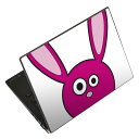 ノートパソコン スキンシール 17インチまで対応 汎用ステッカー 2枚セット LAVIE用 FMV用 LIFEBOOK用 Dynabook用 Lenovo用 Thinkbook用 IdeaPad用 HP用 Pavillon用 ENVY用 Elite用 Dell用 Vostro用 Inspiron用 VAIO用 001064 うさぎ 動物