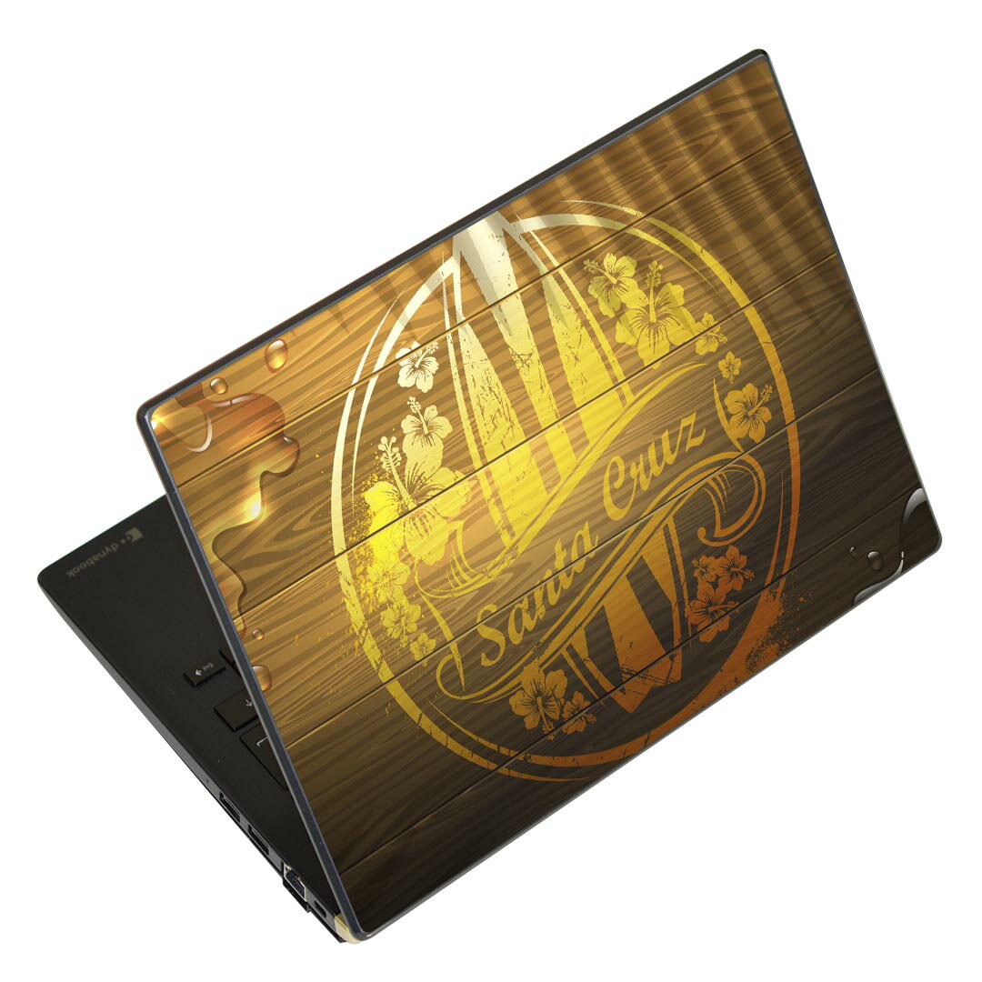 ノートパソコン スキンシール 17インチまで対応 汎用ステッカー 2枚セット LAVIE用 FMV用 LIFEBOOK用 Dynabook用 Lenovo用 Thinkbook用 IdeaPad用 HP用 Pavillon用 ENVY用 Elite用 Dell用 Vostro用 Inspiron用 VAIO用 001230 サーフィン　ハワイ