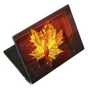 ノートパソコン スキンシール 17インチまで対応 汎用ステッカー 2枚セット LAVIE用 FMV用 LIFEBOOK用 Dynabook用 Lenovo用 Thinkbook用 IdeaPad用 HP用 Pavillon用 ENVY用 Elite用 Dell用 Vostro用 Inspiron用 VAIO用 001253 紅葉 秋