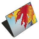 ノートパソコン スキンシール 17インチまで対応 汎用ステッカー 2枚セット LAVIE用 FMV用 LIFEBOOK用 Dynabook用 Lenovo用 Thinkbook用 IdeaPad用 HP用 Pavillon用 ENVY用 Elite用 Dell用 Vostro用 Inspiron用 VAIO用 001282 紅葉 秋(2)