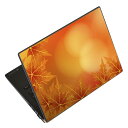 ノートパソコン スキンシール 17インチまで対応 汎用ステッカー 2枚セット LAVIE用 FMV用 LIFEBOOK用 Dynabook用 Lenovo用 Thinkbook用 IdeaPad用 HP用 Pavillon用 ENVY用 Elite用 Dell用 Vostro用 Inspiron用 VAIO用 001291 紅葉 秋