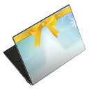 ノートパソコン スキンシール 17インチまで対応 汎用ステッカー 2枚セット LAVIE用 FMV用 LIFEBOOK用 Dynabook用 Lenovo用 Thinkbook用 IdeaPad用 HP用 Pavillon用 ENVY用 Elite用 Dell用 Vostro用 Inspiron用 VAIO用 001439 雪の結晶 冬 シャボン玉(2)