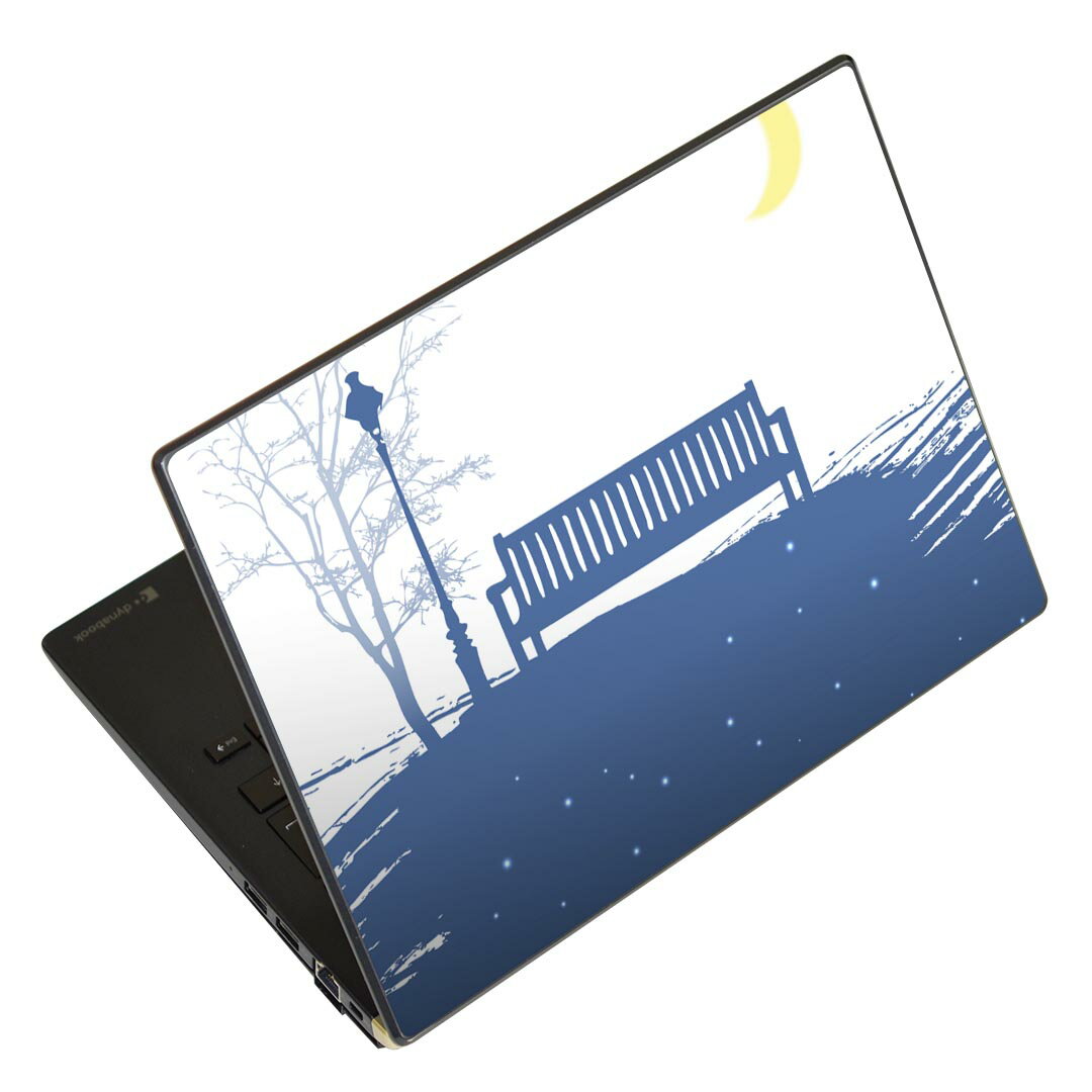 ノートパソコン スキンシール 13.3インチまで対応 汎用ステッカー 2枚セット LAVIE用 FMV用 LIFEBOOK用 Dynabook用 Lenovo用 Thinkbook用 IdeaPad用 HP用 Pavillon用 ENVY用 Elite用 Dell用 Vostro用 Inspiron用 VAIO用 001491 雪　冬