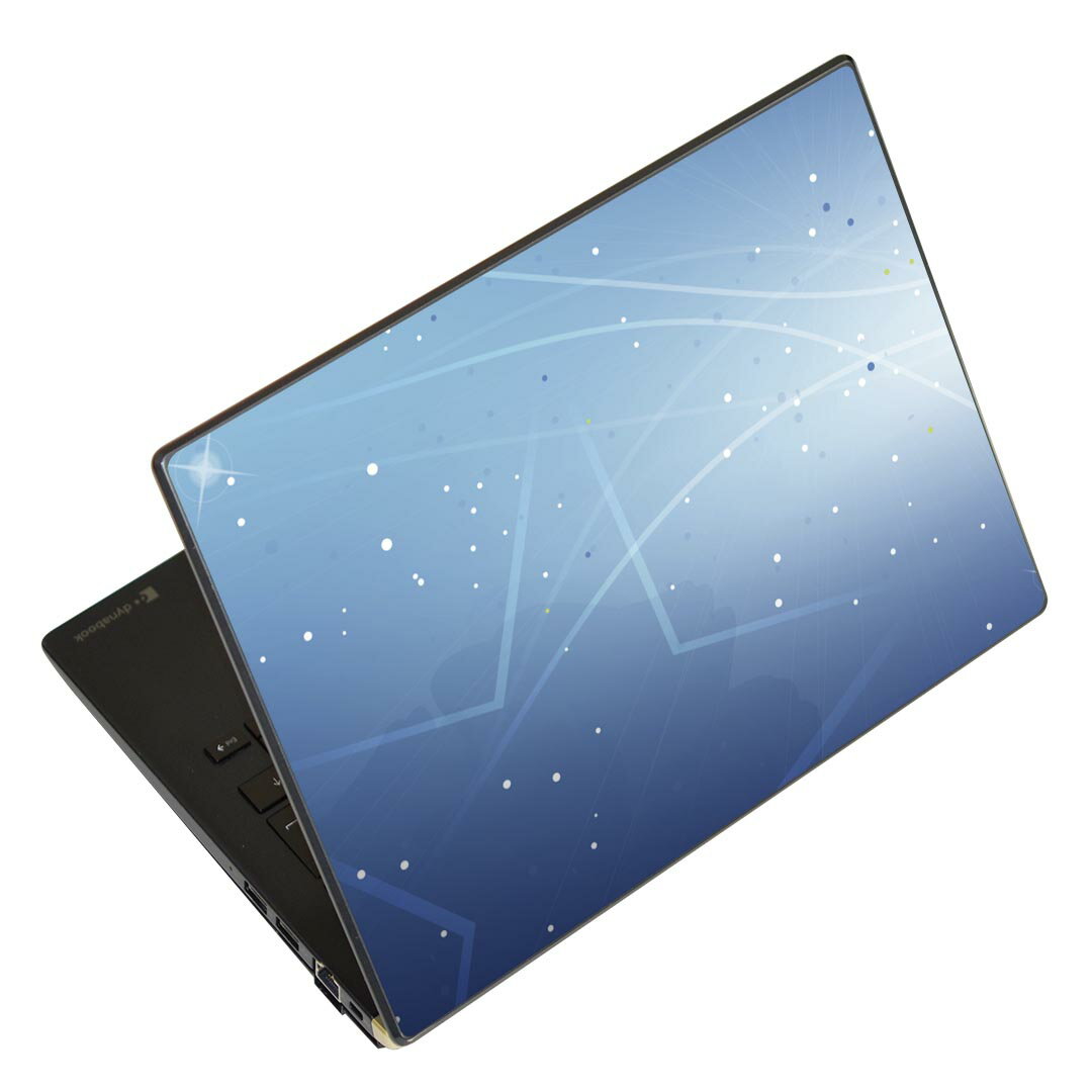 ノートパソコン スキンシール 17インチまで対応 汎用ステッカー 2枚セット LAVIE用 FMV用 LIFEBOOK用 Dynabook用 Lenovo用 Thinkbook用 IdeaPad用 HP用 Pavillon用 ENVY用 Elite用 Dell用 Vostro用 Inspiron用 VAIO用 001735 星 スター 星空