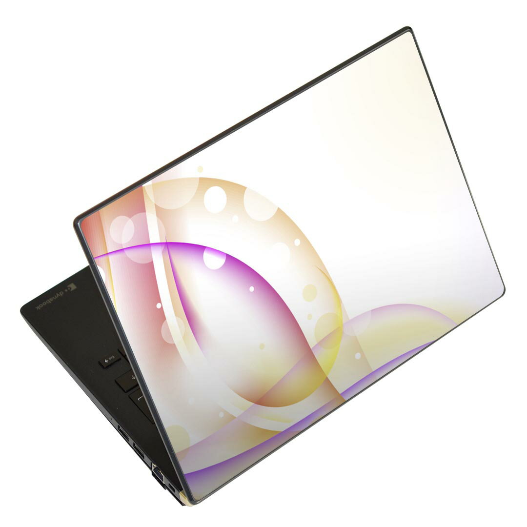 ノートパソコン スキンシール 13.3インチまで対応 汎用ステッカー 2枚セット LAVIE用 FMV用 LIFEBOOK用 Dynabook用 Lenovo用 Thinkbook用 IdeaPad用 HP用 Pavillon用 ENVY用 Elite用 Dell用 Vostro用 Inspiron用 VAIO用 001915 シンプル 黄色 ピンク