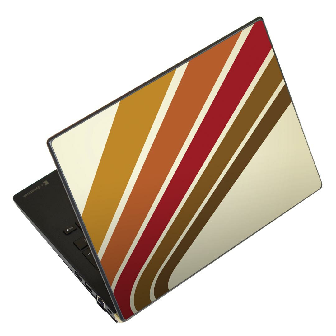 ノートパソコン スキンシール 17インチまで対応 汎用ステッカー 2枚セット LAVIE用 FMV用 LIFEBOOK用 Dynabook用 Lenovo用 Thinkbook用 IdeaPad用 HP用 Pavillon用 ENVY用 Elite用 Dell用 Vostro用 Inspiron用 VAIO用 001929 シンプル　カラフル