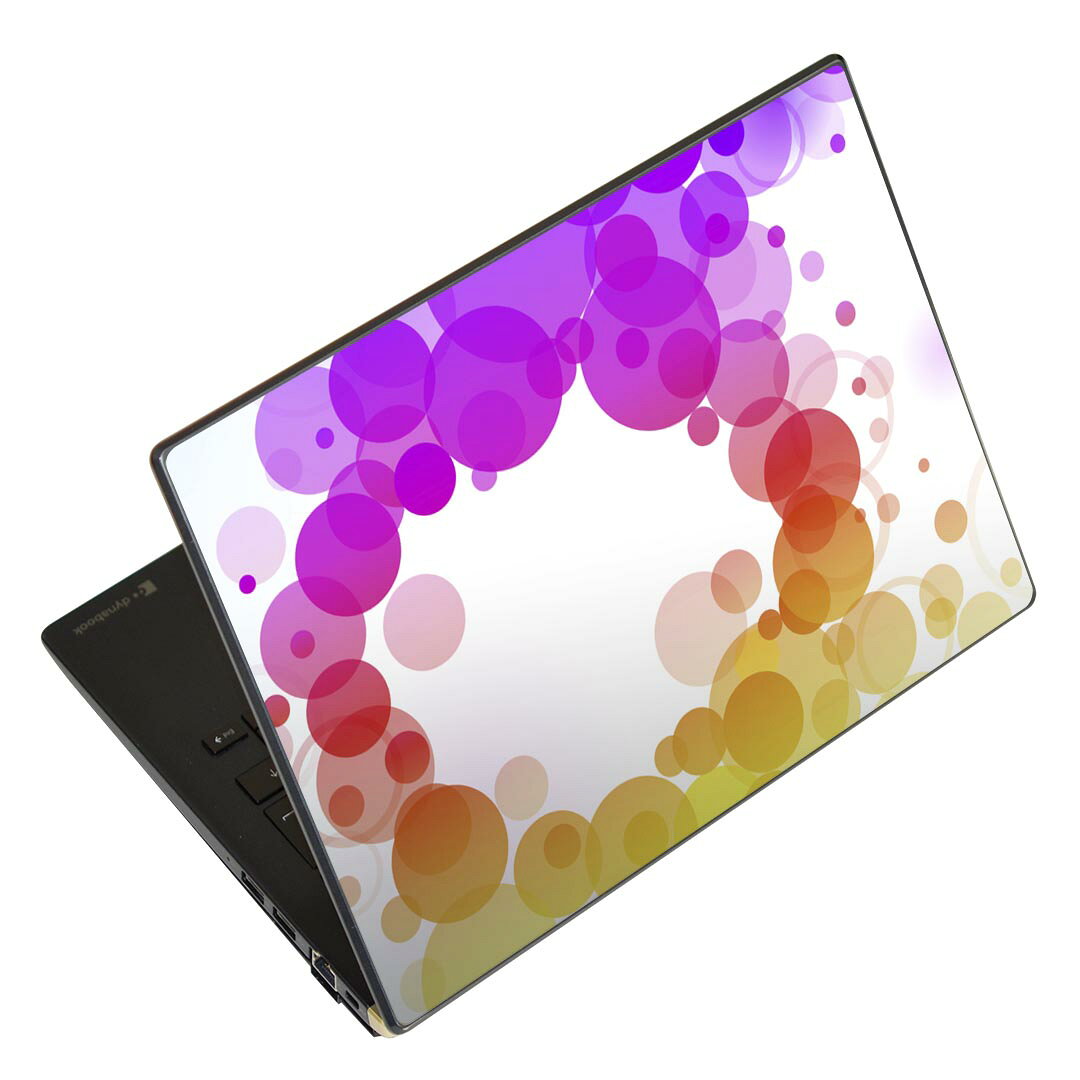 ノートパソコン スキンシール 13.3インチまで対応 汎用ステッカー 2枚セット LAVIE用 FMV用 LIFEBOOK用 Dynabook用 Lenovo用 Thinkbook用 IdeaPad用 HP用 Pavillon用 ENVY用 Elite用 Dell用 Vostro用 Inspiron用 VAIO用 002071 カラフル　シンプル