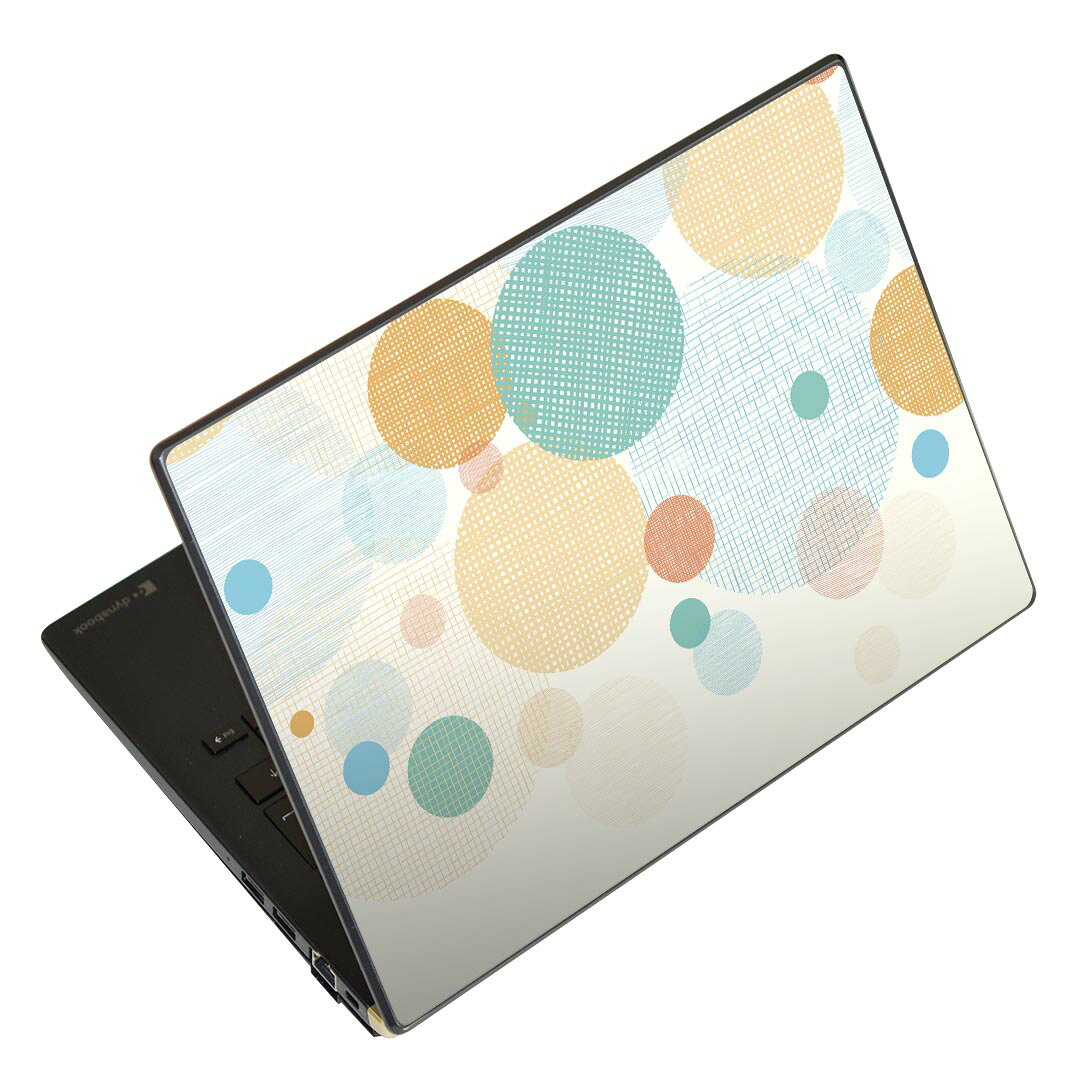 ノートパソコン スキンシール 17インチまで対応 汎用ステッカー 2枚セット LAVIE用 FMV用 LIFEBOOK用 Dynabook用 Lenovo用 Thinkbook用 IdeaPad用 HP用 Pavillon用 ENVY用 Elite用 Dell用 Vostro用 Inspiron用 VAIO用 002385 模様　カラフル