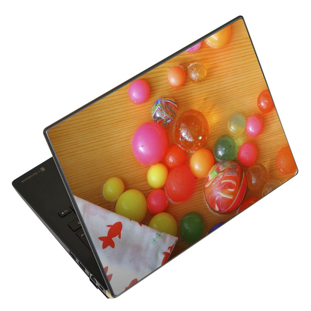 ノートパソコン スキンシール 17インチまで対応 汎用ステッカー 2枚セット LAVIE用 FMV用 LIFEBOOK用 Dynabook用 Lenovo用 Thinkbook用 IdeaPad用 HP用 Pavillon用 ENVY用 Elite用 Dell用 Vostro用 Inspiron用 VAIO用 002814 夏 祭り 写真
