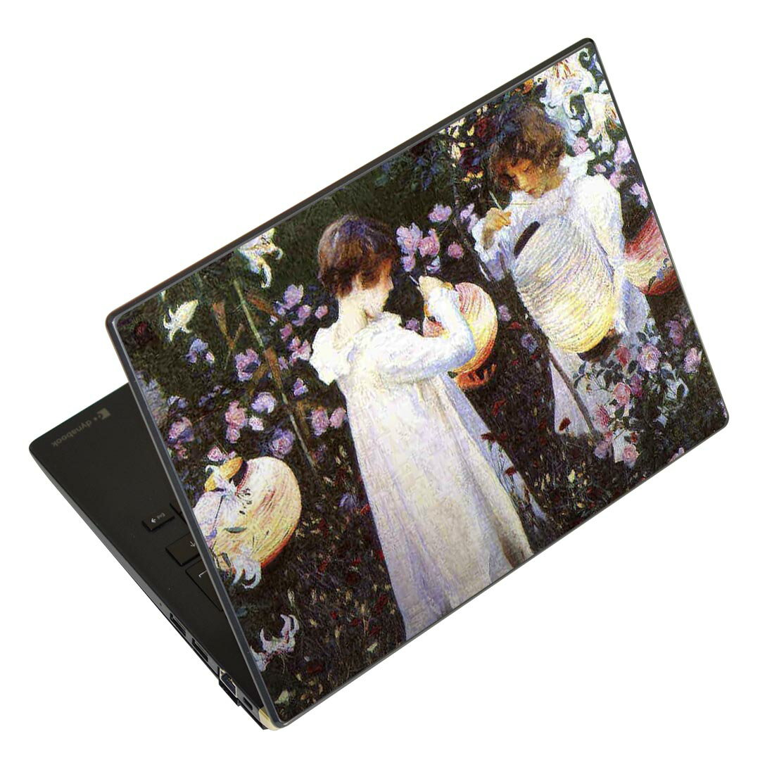 ノートパソコン スキンシール 17インチまで対応 汎用ステッカー 2枚セット LAVIE用 FMV用 LIFEBOOK用 Dynabook用 Lenovo用 Thinkbook用 IdeaPad用 HP用 Pavillon用 ENVY用 Elite用 Dell用 Vostro用 Inspiron用 VAIO用 003208 人物　絵画　イラスト