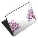 ノートパソコン スキンシール 17インチまで対応 汎用ステッカー 2枚セット LAVIE用 FMV用 LIFEBOOK用 Dynabook用 Lenovo用 Thinkbook用 IdeaPad用 HP用 Pavillon用 ENVY用 Elite用 Dell用 Vostro用 Inspiron用 VAIO用 020632 マスクデザイン 桜 吹雪 春
