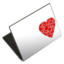 ノートパソコン スキンシール 17インチまで対応 汎用ステッカー 2枚セット LAVIE用 FMV用 LIFEBOOK用 Dynabook用 Lenovo用 Thinkbook用 IdeaPad用 HP用 Pavillon用 ENVY用 Elite用 Dell用 Vostro用 Inspiron用 VAIO用 020692 マスクデザイン バレンタイン ハート