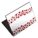 ノートパソコン スキンシール 17インチまで対応 汎用ステッカー 2枚セット LAVIE用 FMV用 LIFEBOOK用 Dynabook用 Lenovo用 Thinkbook用 IdeaPad用 HP用 Pavillon用 ENVY用 Elite用 Dell用 Vostro用 Inspiron用 VAIO用 020693 マスクデザイン バレンタイン ハート
