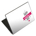 ノートパソコン スキンシール 17インチまで対応 汎用ステッカー 2枚セット LAVIE用 FMV用 LIFEBOOK用 Dynabook用 Lenovo用 Thinkbook用 IdeaPad用 HP用 Pavillon用 ENVY用 Elite用 Dell用 Vostro用 Inspiron用 VAIO用 020699 マスクデザイン バレンタイン ハート