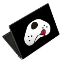 ノートパソコン スキンシール 17インチまで対応 汎用ステッカー 2枚セット LAVIE用 FMV用 LIFEBOOK用 Dynabook用 Lenovo用 Thinkbook用 IdeaPad用 HP用 Pavillon用 ENVY用 Elite用 Dell用 Vostro用 Inspiron用 VAIO用 020856 マスクデザイン 面白 犬