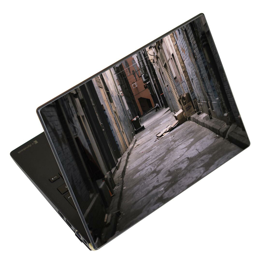 ノートパソコン スキンシール 17インチまで対応 汎用ステッカー 2枚セット LAVIE用 FMV用 LIFEBOOK用 Dynabook用 Lenovo用 Thinkbook用 IdeaPad用 HP用 Pavillon用 ENVY用 Elite用 Dell用 Vostro用 Inspiron用 VAIO用 022851 写真　路地
