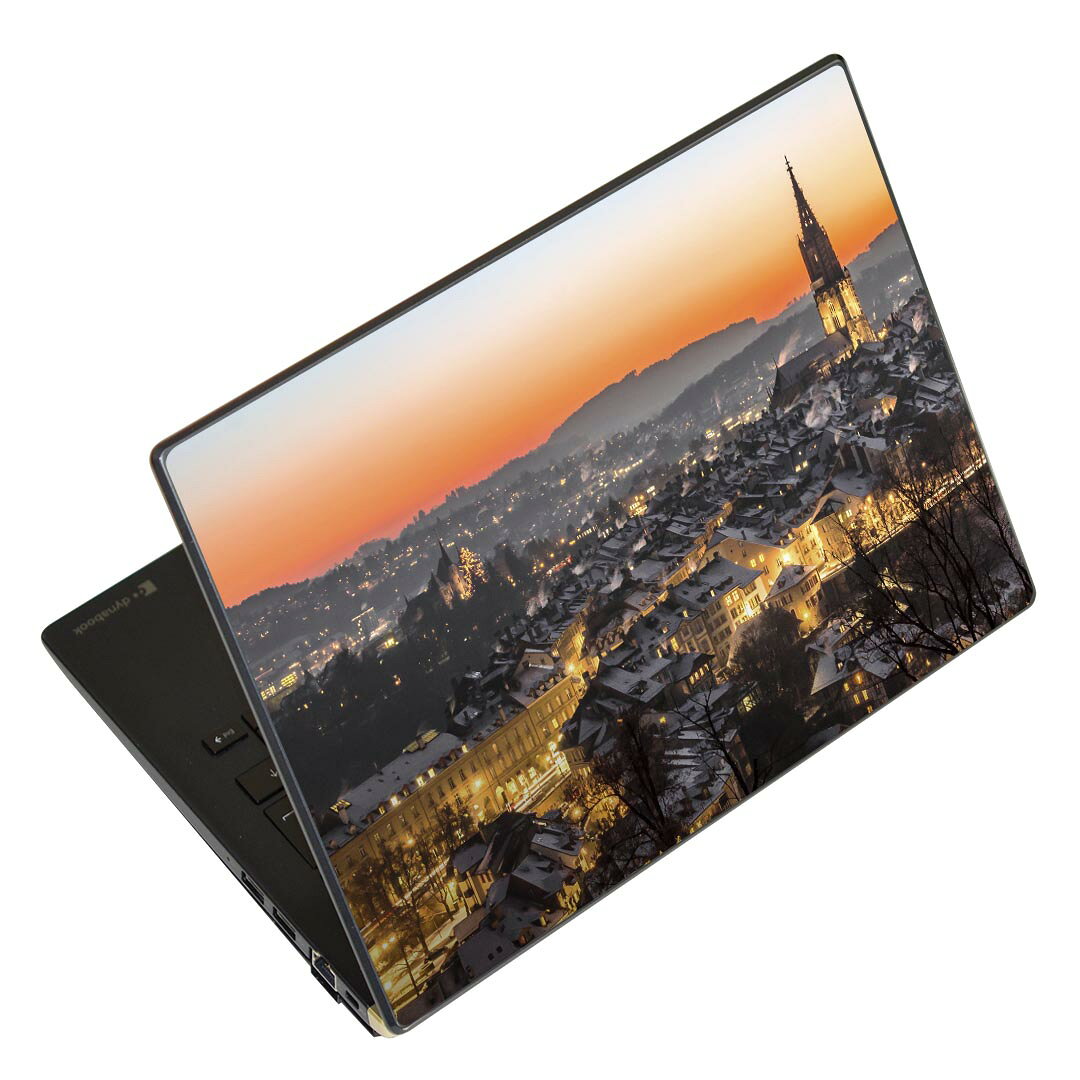 ノートパソコン スキンシール 13.3インチまで対応 汎用ステッカー 2枚セット LAVIE用 FMV用 LIFEBOOK用 Dynabook用 Lenovo用 Thinkbook用 IdeaPad用 HP用 Pavillon用 ENVY用 Elite用 Dell用 Vostro用 Inspiron用 VAIO用 022969 都市 風景 写真