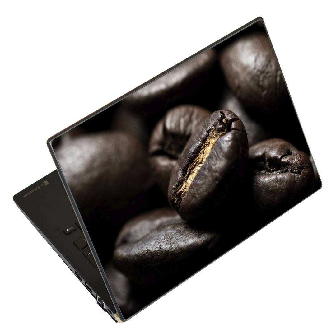 ノートパソコン スキンシール 13.3インチまで対応 汎用ステッカー 2枚セット LAVIE用 FMV用 LIFEBOOK用 Dynabook用 Lenovo用 Thinkbook用 IdeaPad用 HP用 Pavillon用 ENVY用 Elite用 Dell用 Vostro用 Inspiron用 VAIO用 023147 コーヒー豆 写真