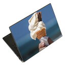 ノートパソコン スキンシール 17インチまで対応 汎用ステッカー 2枚セット LAVIE用 FMV用 LIFEBOOK用 Dynabook用 Lenovo用 Thinkbook用 IdeaPad用 HP用 Pavillon用 ENVY用 Elite用 Dell用 Vostro用 Inspiron用 VAIO用 023455 ソフトクリーム 夏 写真 食べ物