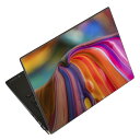 ノートパソコン スキンシール 17インチまで対応 汎用ステッカー 2枚セット LAVIE用 FMV用 LIFEBOOK用 Dynabook用 Lenovo用 Thinkbook用 IdeaPad用 HP用 Pavillon用 ENVY用 Elite用 Dell用 Vostro用 Inspiron用 VAIO用 023592 カラフル レインボー 模様