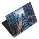 ノートパソコン スキンシール 17インチまで対応 汎用ステッカー 2枚セット LAVIE用 FMV用 LIFEBOOK用 Dynabook用 Lenovo用 Thinkbook用 IdeaPad用 HP用 Pavillon用 ENVY用 Elite用 Dell用 Vostro用 Inspiron用 VAIO用 023724 都市 夜景 風景(2)