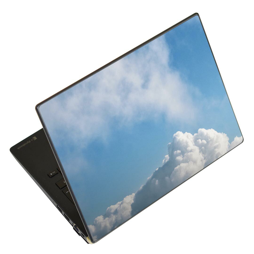 ノートパソコン スキンシール 17インチまで対応 汎用ステッカー 2枚セット LAVIE用 FMV用 LIFEBOOK用 Dynabook用 Lenovo用 Thinkbook用 IdeaPad用 HP用 Pavillon用 ENVY用 Elite用 Dell用 Vostro用 Inspiron用 VAIO用 023802 空　雲　写真