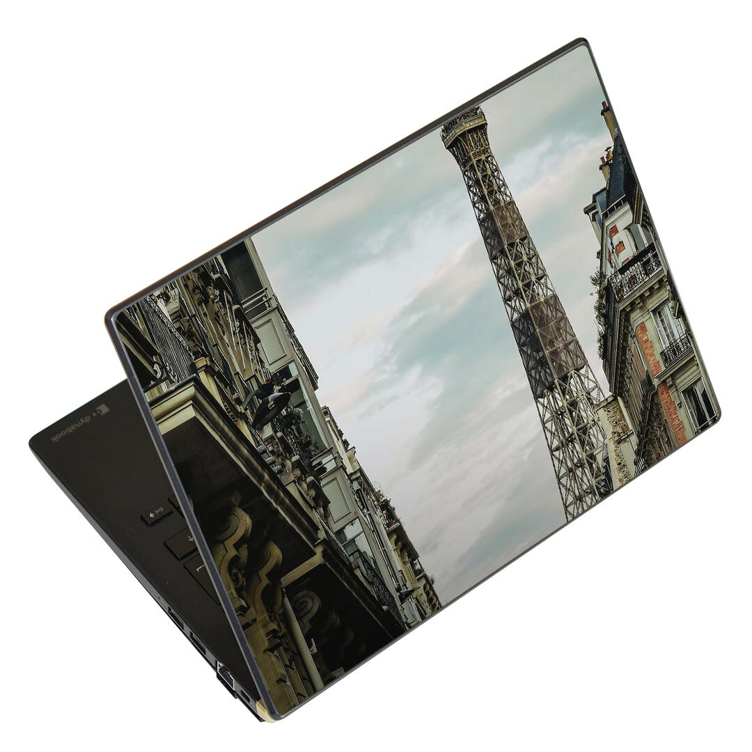 ノートパソコン スキンシール 17インチまで対応 汎用ステッカー 2枚セット LAVIE用 FMV用 LIFEBOOK用 Dynabook用 Lenovo用 Thinkbook用 IdeaPad用 HP用 Pavillon用 ENVY用 Elite用 Dell用 Vostro用 Inspiron用 VAIO用 023895 都市　風景　街並み