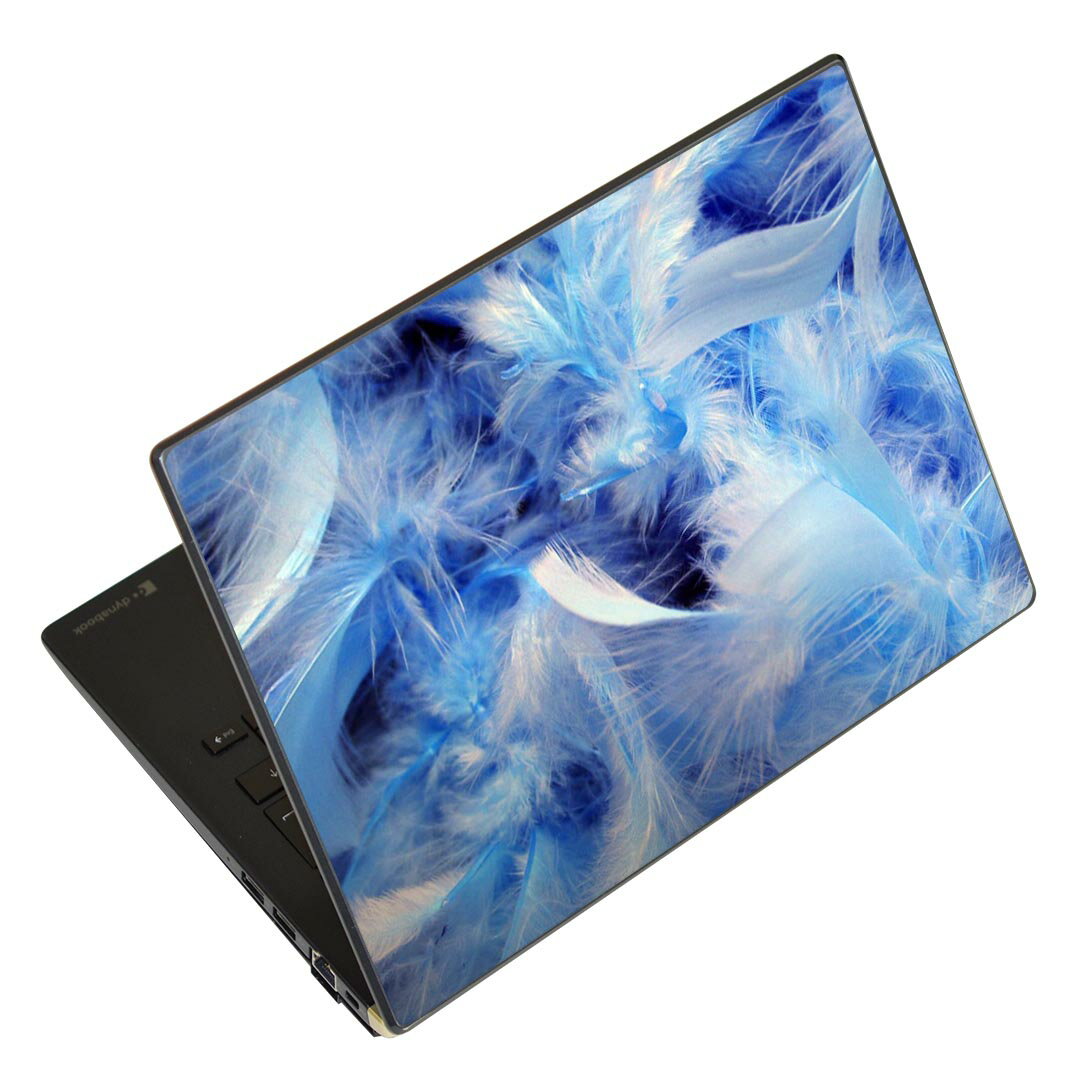 ノートパソコン スキンシール 17インチまで対応 汎用ステッカー 2枚セット LAVIE用 FMV用 LIFEBOOK用 Dynabook用 Lenovo用 Thinkbook用 IdeaPad用 HP用 Pavillon用 ENVY用 Elite用 Dell用 Vostro用 Inspiron用 VAIO用 025762 羽根 フェザー 羽毛