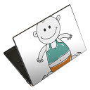 ノートパソコン スキンシール 17インチまで対応 汎用ステッカー 2枚セット LAVIE用 FMV用 LIFEBOOK用 Dynabook用 Lenovo用 Thinkbook用 IdeaPad用 HP用 Pavillon用 ENVY用 Elite用 Dell用 Vostro用 Inspiron用 VAIO用 026150 赤ちゃん 男の子(2)