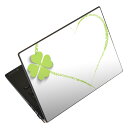 ノートパソコン スキンシール 13.3インチまで対応 汎用ステッカー 2枚セット LAVIE用 FMV用 LIFEBOOK用 Dynabook用 Lenovo用 Thinkbook用 IdeaPad用 HP用 Pavillon用 ENVY用 Elite用 Dell用 Vostro用 Inspiron用 VAIO用 005483 クローバー ハート