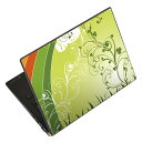 ノートパソコン スキンシール 13.3インチまで対応 汎用ステッカー 2枚セット LAVIE用 FMV用 LIFEBOOK用 Dynabook用 Lenovo用 Thinkbook用 IdeaPad用 HP用 Pavillon用 ENVY用 Elite用 Dell用 Vostro用 Inspiron用 VAIO用 005563 クローバー 緑 グリーン