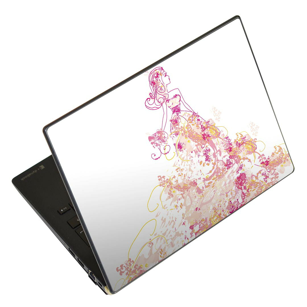 ノートパソコン スキンシール 13.3インチまで対応 汎用ステッカー 2枚セット LAVIE用 FMV用 LIFEBOOK用 Dynabook用 Lenovo用 Thinkbook用 IdeaPad用 HP用 Pavillon用 ENVY用 Elite用 Dell用 Vostro用 Inspiron用 VAIO用 005674 花　　人物