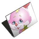 ノートパソコン スキンシール 13.3インチまで対応 汎用ステッカー 2枚セット LAVIE用 FMV用 LIFEBOOK用 Dynabook用 Lenovo用 Thinkbook用 IdeaPad用 HP用 Pavillon用 ENVY用 Elite用 Dell用 Vostro用 Inspiron用 VAIO用 006157 うさぎ 兎 キャラクター