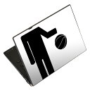 ノートパソコン スキンシール 13.3インチまで対応 汎用ステッカー 2枚セット LAVIE用 FMV用 LIFEBOOK用 Dynabook用 Lenovo用 Thinkbook用 IdeaPad用 HP用 Pavillon用 ENVY用 Elite用 Dell用 Vostro用 Inspiron用 VAIO用 006646 人物 バスケ(2)