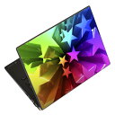 ノートパソコン スキンシール 13.3インチまで対応 汎用ステッカー 2枚セット LAVIE用 FMV用 LIFEBOOK用 Dynabook用 Lenovo用 Thinkbook用 IdeaPad用 HP用 Pavillon用 ENVY用 Elite用 Dell用 Vostro用 Inspiron用 VAIO用 006745 星 スター レインボー
