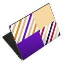 ノートパソコン スキンシール 17インチまで対応 汎用ステッカー 2枚セット LAVIE用 FMV用 LIFEBOOK用 Dynabook用 Lenovo用 Thinkbook用 IdeaPad用 HP用 Pavillon用 ENVY用 Elite用 Dell用 Vostro用 Inspiron用 VAIO用 007059 模様 ストライプ(2)
