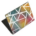 ノートパソコン スキンシール 17インチまで対応 汎用ステッカー 2枚セット LAVIE用 FMV用 LIFEBOOK用 Dynabook用 Lenovo用 Thinkbook用 IdeaPad用 HP用 Pavillon用 ENVY用 Elite用 Dell用 Vostro用 Inspiron用 VAIO用 007391 カラフル レインボー 模様