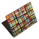 ノートパソコン スキンシール 17インチまで対応 汎用ステッカー 2枚セット LAVIE用 FMV用 LIFEBOOK用 Dynabook用 Lenovo用 Thinkbook用 IdeaPad用 HP用 Pavillon用 ENVY用 Elite用 Dell用 Vostro用 Inspiron用 VAIO用 008167 カラフル レインボー 模様