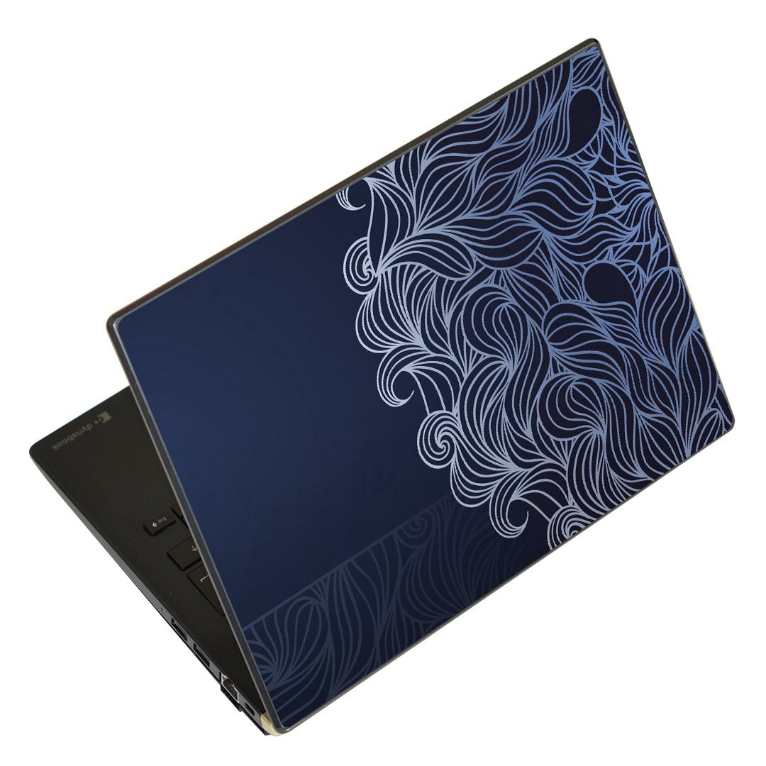 ノートパソコン スキンシール 17インチまで対応 汎用ステッカー 2枚セット LAVIE用 FMV用 LIFEBOOK用 Dynabook用 Lenovo用 Thinkbook用 IdeaPad用 HP用 Pavillon用 ENVY用 Elite用 Dell用 Vostro用 Inspiron用 VAIO用 008563 ハート 青 ブルー 模様