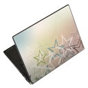 ノートパソコン スキンシール 17インチまで対応 汎用ステッカー 2枚セット LAVIE用 FMV用 LIFEBOOK用 Dynabook用 Lenovo用 Thinkbook用 IdeaPad用 HP用 Pavillon用 ENVY用 Elite用 Dell用 Vostro用 Inspiron用 VAIO用 008684 星 スター 水色 レインボー