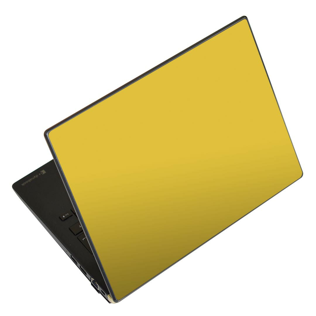 ノートパソコン スキンシール 17インチまで対応 汎用ステッカー 2枚セット LAVIE用 FMV用 LIFEBOOK用 Dynabook用 Lenovo用 Thinkbook用 IdeaPad用 HP用 Pavillon用 ENVY用 Elite用 Dell用 Vostro用 Inspiron用 VAIO用 008994 シンプル 無地 黄色