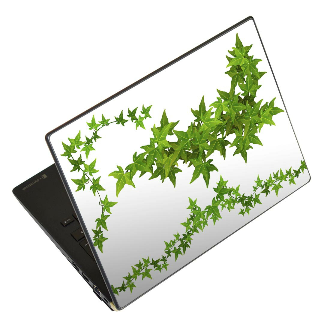 ノートパソコン スキンシール 17インチまで対応 汎用ステッカー 2枚セット LAVIE用 FMV用 LIFEBOOK用 Dynabook用 Lenovo用 Thinkbook用 IdeaPad用 HP用 Pavillon用 ENVY用 Elite用 Dell用 Vostro用 Inspiron用 VAIO用 009136 花 植物 シンプル