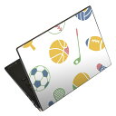ノートパソコン スキンシール 17インチまで対応 汎用ステッカー 2枚セット LAVIE用 FMV用 LIFEBOOK用 Dynabook用 Lenovo用 Thinkbook用 IdeaPad用 HP用 Pavillon用 ENVY用 Elite用 Dell用 Vostro用 Inspiron用 VAIO用 009641 スポーツ 球技 ボール(2)
