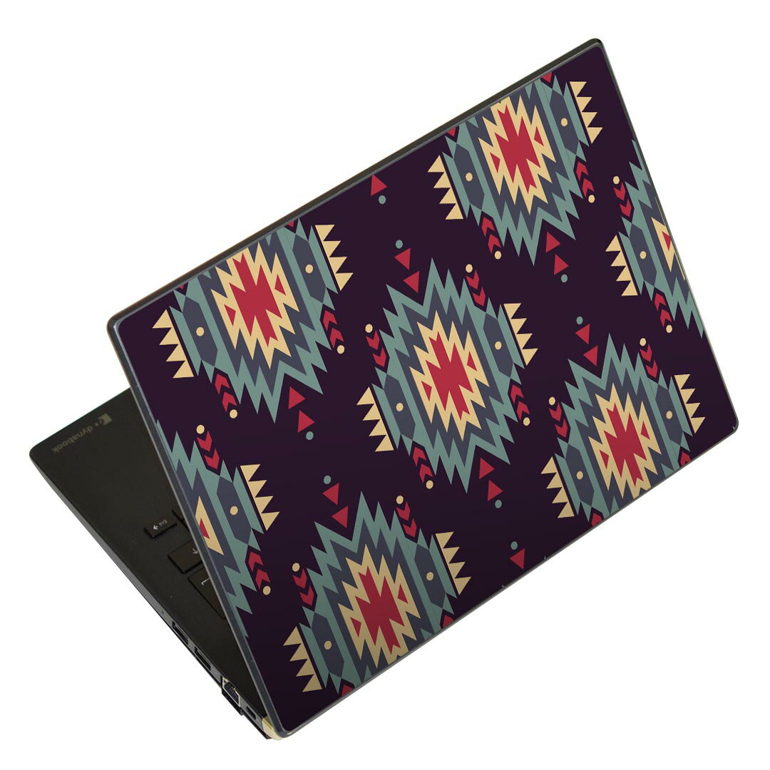 ノートパソコン スキンシール 13.3インチまで対応 汎用ステッカー 2枚セット LAVIE用 FMV用 LIFEBOOK用 Dynabook用 Lenovo用 Thinkbook用 IdeaPad用 HP用 Pavillon用 ENVY用 Elite用 Dell用 Vostro用 Inspiron用 VAIO用 010226 アジアン　模様　青