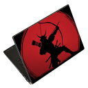 ノートパソコン スキンシール 13.3インチまで対応 汎用ステッカー 2枚セット LAVIE用 FMV用 LIFEBOOK用 Dynabook用 Lenovo用 Thinkbook用 IdeaPad用 HP用 Pavillon用 ENVY用 Elite用 Dell用 Vostro用 Inspiron用 VAIO用 011530 侍 武士 弓矢(2)