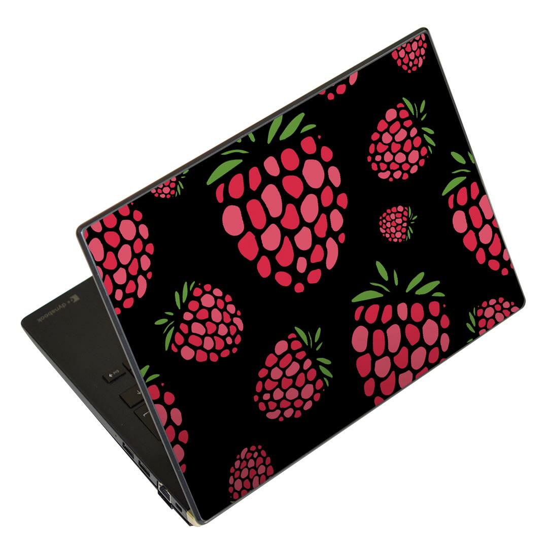 ノートパソコン スキンシール 13.3インチまで対応 汎用ステッカー 2枚セット LAVIE用 FMV用 LIFEBOOK用 Dynabook用 Lenovo用 Thinkbook用 IdeaPad用 HP用 Pavillon用 ENVY用 Elite用 Dell用 Vostro用 Inspiron用 VAIO用 011804 いちご ポップ 果物