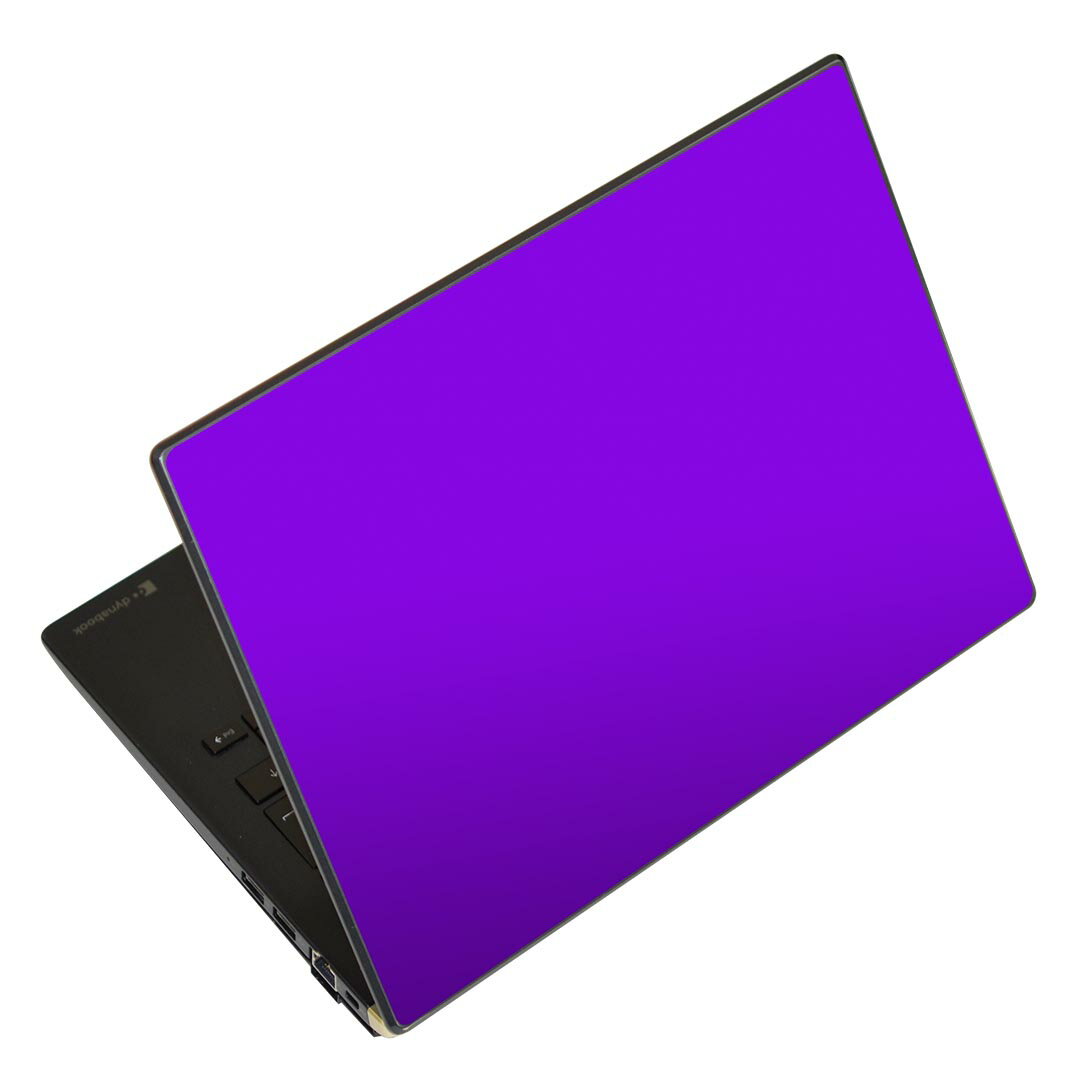 ノートパソコン スキンシール 17インチまで対応 汎用ステッカー 2枚セット LAVIE用 FMV用 LIFEBOOK用 Dynabook用 Lenovo用 Thinkbook用 IdeaPad用 HP用 Pavillon用 ENVY用 Elite用 Dell用 Vostro用 Inspiron用 VAIO用 012236 紫 単色 シンプル