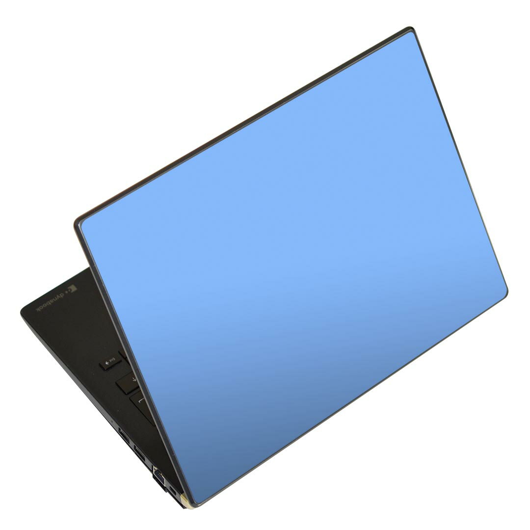 ノートパソコン スキンシール 13.3インチまで対応 汎用ステッカー 2枚セット LAVIE用 FMV用 LIFEBOOK用 Dynabook用 Lenovo用 Thinkbook用 IdeaPad用 HP用 Pavillon用 ENVY用 Elite用 Dell用 Vostro用 Inspiron用 VAIO用 012242 水色　単色　シンプル