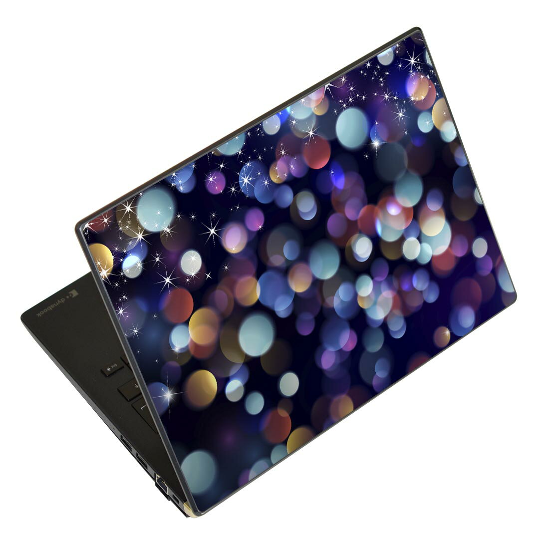 ノートパソコン スキンシール 13.3インチまで対応 汎用ステッカー 2枚セット LAVIE用 FMV用 LIFEBOOK用 Dynabook用 Lenovo用 Thinkbook用 IdeaPad用 HP用 Pavillon用 ENVY用 Elite用 Dell用 Vostro用 Inspiron用 VAIO用 012364 ドット 水玉 青